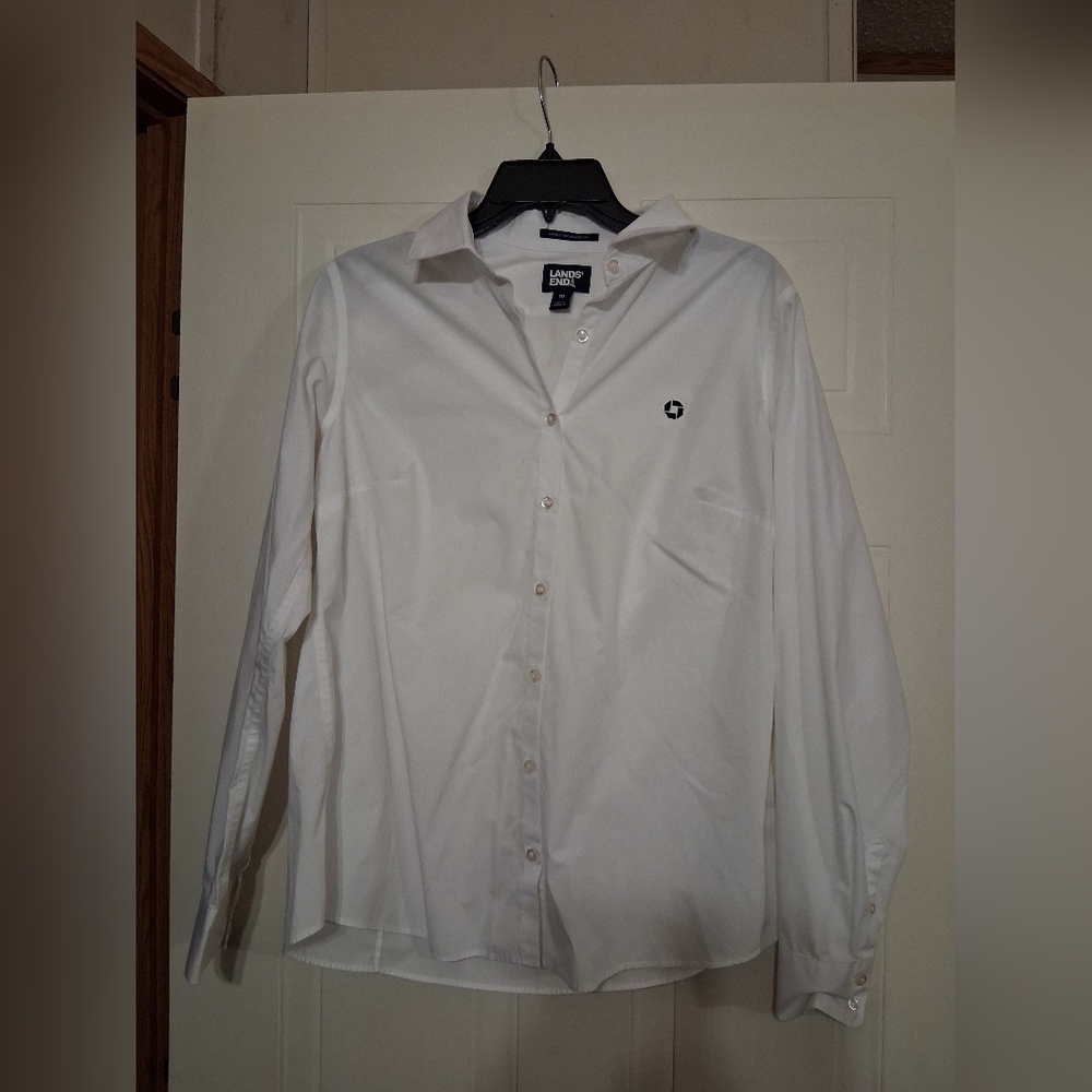 Chase Bank Lands' End White Shirt